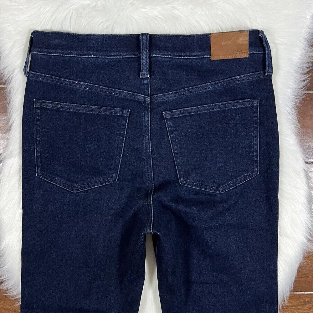 J. Crew Size 30 Rinse Wash‎ Brushed Back Slim Demi Boot Cut Denim Jeans BN042